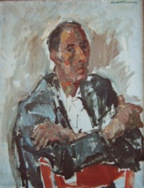 Portret van Hubert van Lith, door Henk Willemse
<br/>
http://www.henkwillemse.com/schilderijen/portret/, 1957